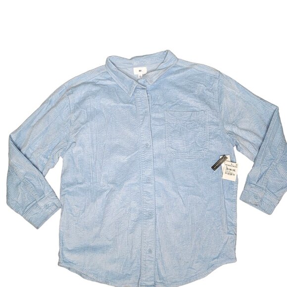 Nordstrom BP NWT Blue Cashmere soft Corduroy ribbed Shirt XL - Picture 1 of 10